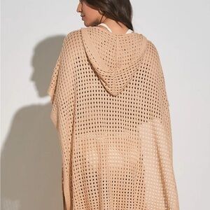 Women's Tan Hooded Swim Cover-Up